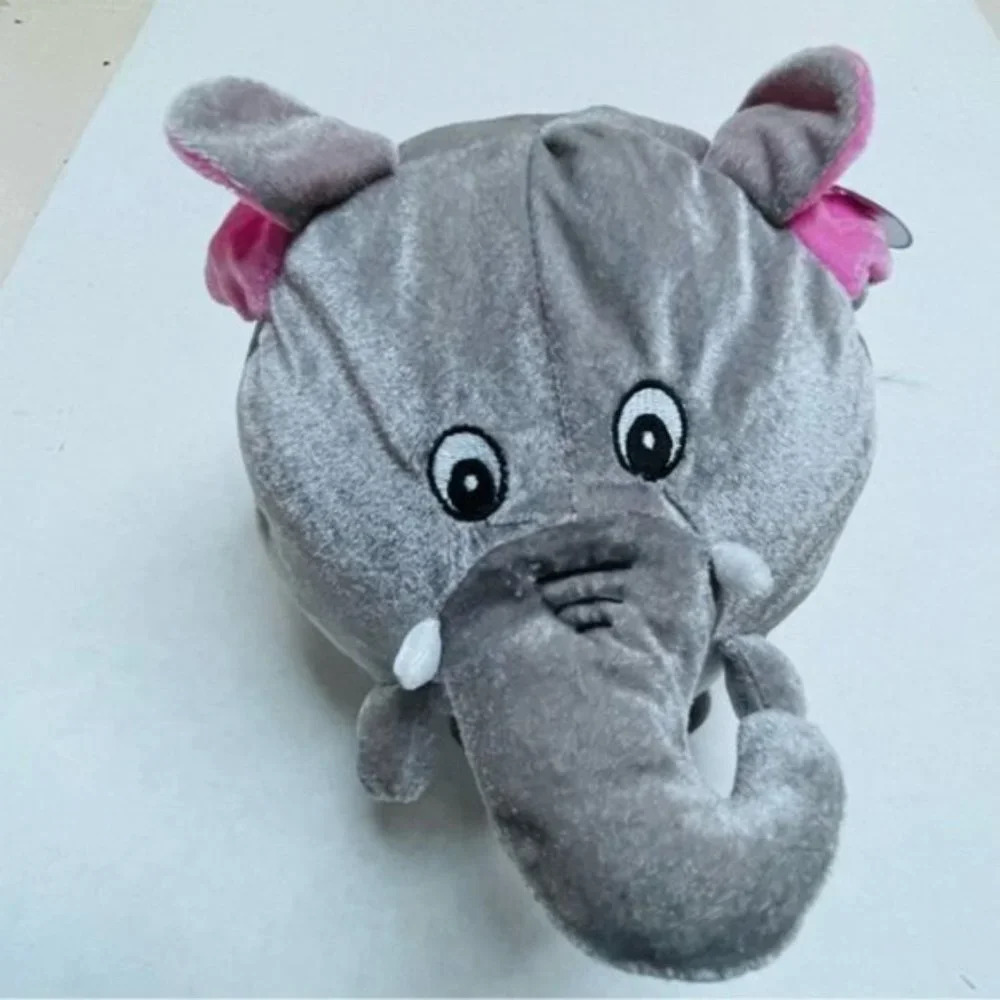 Kellytoy Animal Pals Pink Ear Elephant Plush Stuffed Animal 2013 Round Body 8 In